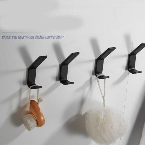 Black Robe Hook Wall Hook Towel Hook for Bathroom Coat Hook Rustproof Hook Hanger Clothes Hangers for Kitchen Hardware Bathroom