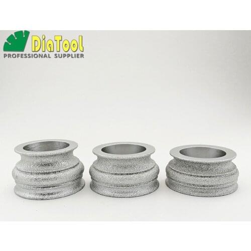 DIATOOL Dia 3 inches Vacuum Brazed Diamond Hand Convex Grinding Disc Used Dry or Wet