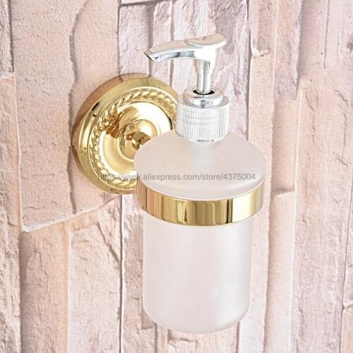 Golden Bathroom Faucet Sink Soap Dispenser Liquid Soap Lotion Dispenser Pump Storage Holder Bottle Kitchen Replace Bottle Nba589
