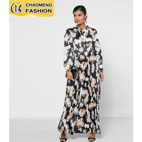 Eid Middle East Fashion Satin Pleated Modest Hijab Dress Caftan Kaftan Turkey Islamic Clothing Muslim For Women Arab Maxi Robe