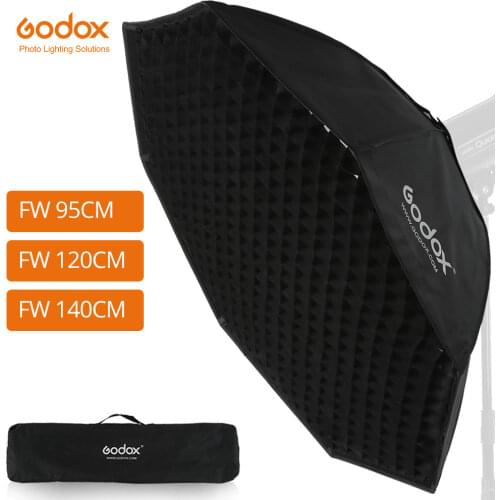 Godox 95cm 120cm 140cm Studio Octagon Honeycomb Grid Softbox Reflector softbox with Bowens Mount for Studio Strobe Flash Light