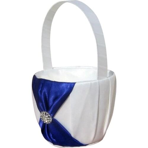 Lace Flower Girl Basket Decorative Flower Basket for Western Style Wedding Ceremony Party Supplies New 13x22cm