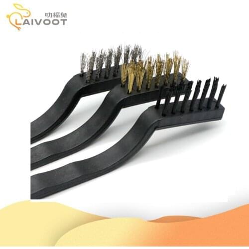Laivoot 3in1 ss 406 Steel Wire Brush phone maintenance motherboard Anti-static ESD brush Fine cleaning Servicing gold silver