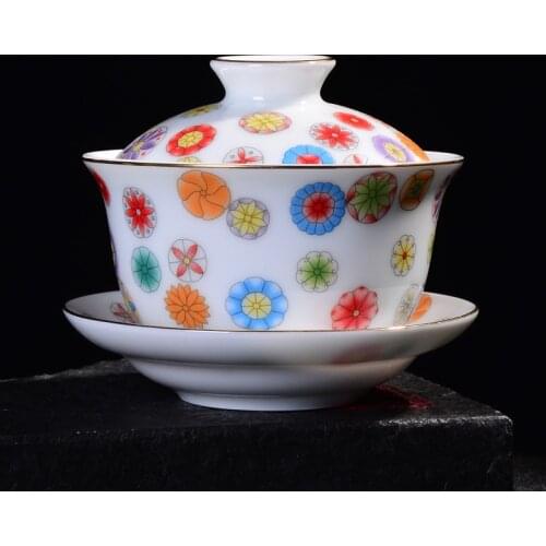 Brief Ceramic Gaiwan Porcelain 200cc Jingdezhen Teapot Home Drinkware Office Tea Ceremony Teaware Tieguanyin Green Tea Kettles