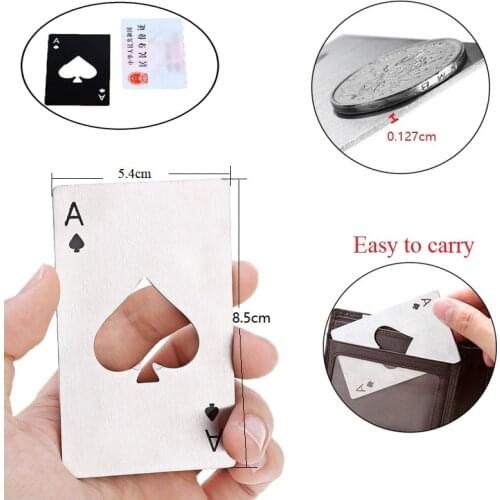 Multipurpose spade A credit opener beer poker tool bottle multifunction kit card pocket edc multi multitool gear