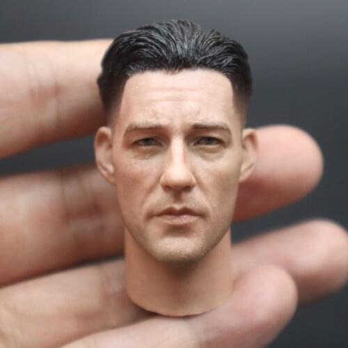 Male Soldier Head Carving Model 1/6 WWII USA Ranger Machine Gunner Lebin Head Sculpt Fit 12" Action Figure Body