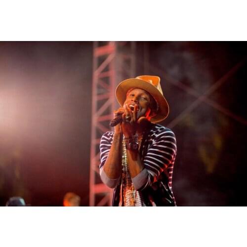 Custom Canvas Wall Decal Pharrell Williams Poster Pharrell Williams Wallpaper Music Wall Stickers Mural Office Decoration #925