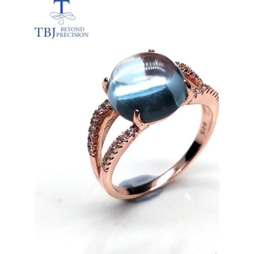 Natural gemstone sky blue topaz with 925 sterling silver fashion fine jewelry suitable for girls' daily or party wear nice gift