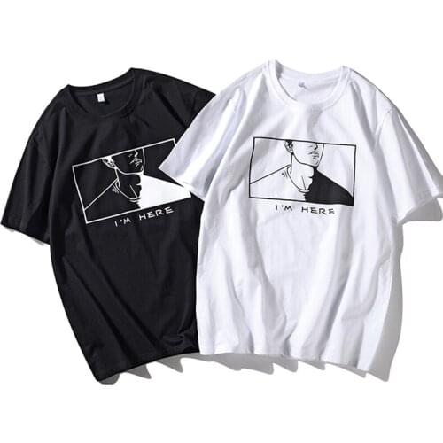 High Quality 2021 New All-Match Summer Novelty Print t Shirt Casual Cool Cotton Clothes Loose Japan Style Harajuku Streetwear