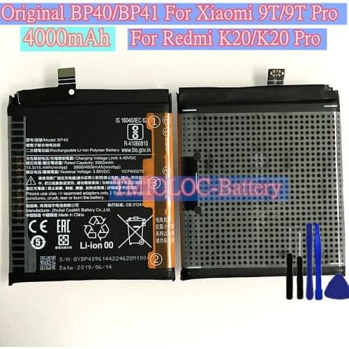 New Original High Quality BP40 BP41 4000mAh Battery For Xiaomi Mi9T Pro For Redmi K20 Pro + Tools