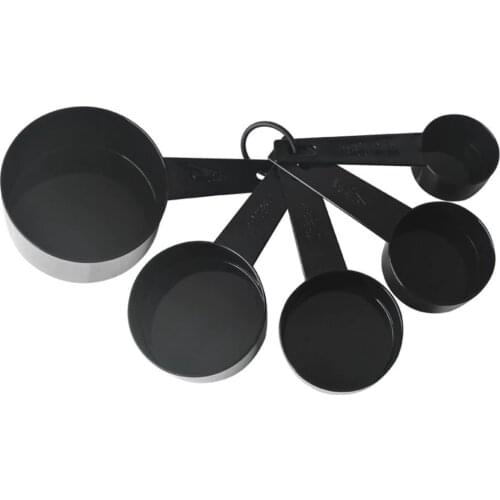 Weighing Spoons Portable Lightweight Convenient Black Baking Coffee Measuring Spoons Cups for Home