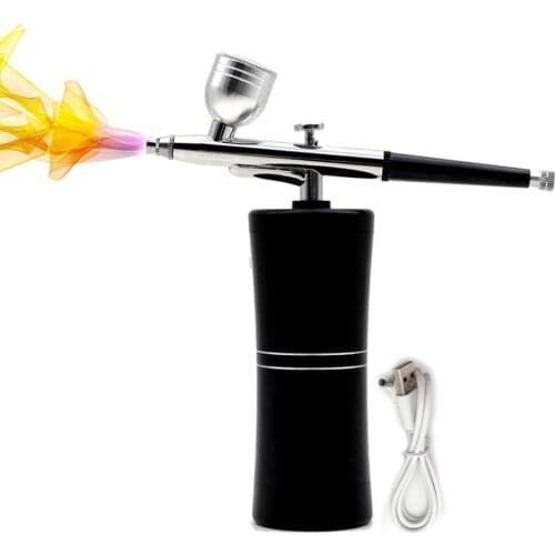 Dual Action Airbrush Kit Compressor Portable Air Brush Paint Spray Gun For Nail Art Desgin Tattoo Cake With EU & US Plug