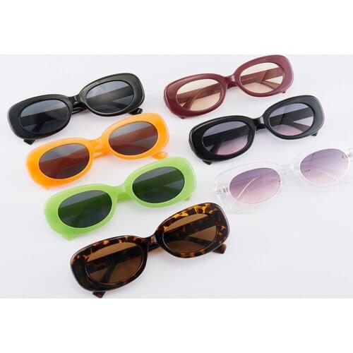 2021 Fashion New Arrival Candy Color Round Shape Eyewear Uv400 Vintage Sunglasses Women Men Glasses Oval Punk Sunglasses