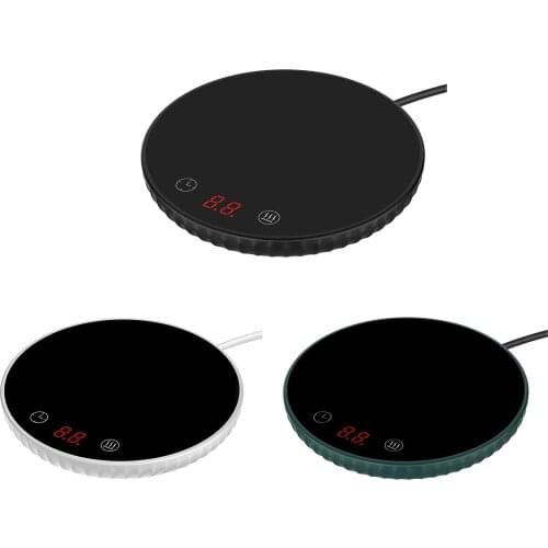 Quiet Coffee Mug Warmer With Auto Shut Off Touch Tempered Glass Panel Electric Drink Heating Plate