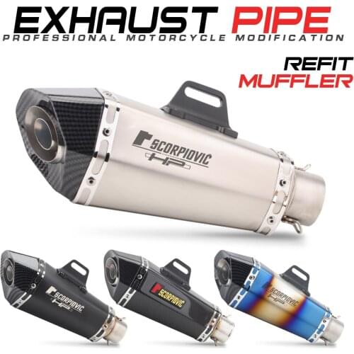 Universal 36-51mm motorcycle exhaust with Db killer stickers muffler for Z900 GSXR1000 SV650 R6 R3 ZX6R ZX10 K7 MT07