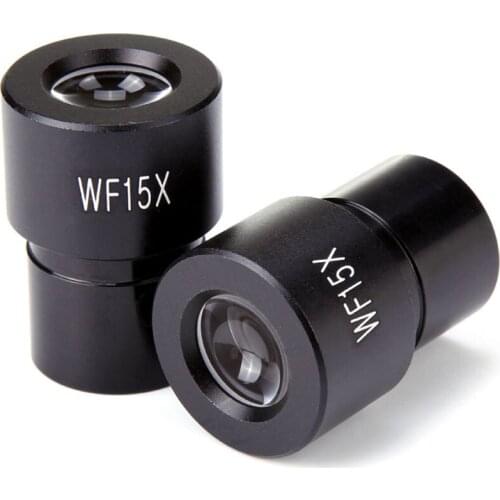 WF 15X Biological Microscope eyepiece Lens Wide-field 13mm Optical Glass Lens