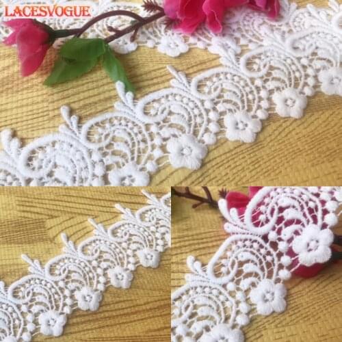 19yards 5cm Cotton embroidery lace fabric Garment needlework sewing Patchwork DIY Handmade accessories Clothes decoration 673
