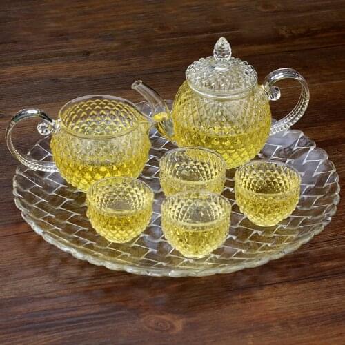 2pcs Elegant Crystal Cup Made of Heat-resistant Borosilcate Glass oldfashion gift health flower hearbal teatime Coffee