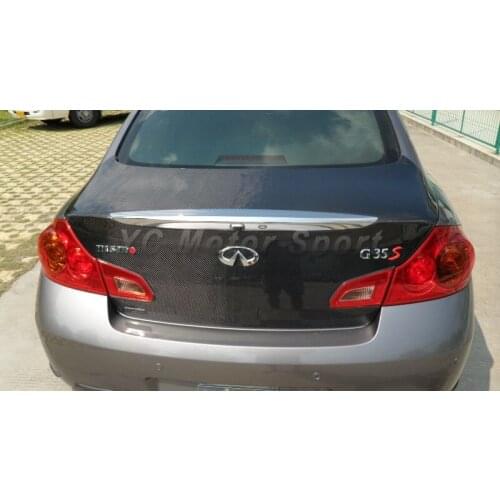 Car Accessories Carbon Fiber OEM Style Trunk Fit For 2007-2015 V36 G25 G35 G37 Q40 4D Sedan Rear Boot Lid Flaps Tailgate
