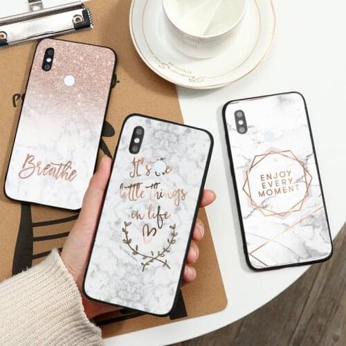 Glitter Marble Love heart Texture Phone Case For Xiaomi Redmi note 7 8 9 t k30 max3 9 s 10 pro lite