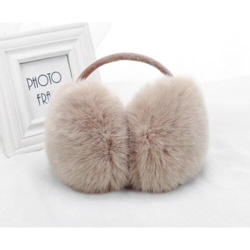 Earmuffs For Brand Winter Earmuffs Lovers Ear Warmer Plush Comfortable Warm Ear Cover Ear Warmers For Girls TWE002-khaki