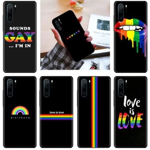 Rainbow colour pattern Customer Quality Phone Case For Huawei P9 P10 P20 P30 Pro Lite smart Mate 10 Lite 20 Y5 Y6 Y7 2018 2019
