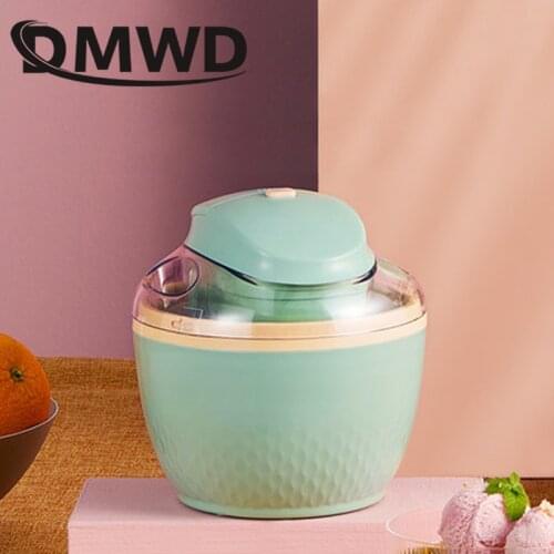 DMWD USB Household Full Automatic Soft Hard Ice Cream Maker Machine Intelligent Sorbet Fruit Yogurt Ice Maker Dessert Maker 0.5L