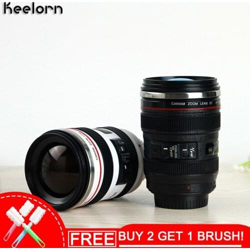 Keelorn 400ml Camera Vacuum Flasks Thermoses Cup 304 Stainless Steel Mini Portable Mug Business Coffee Car Mug Vacuum Cup Bottle