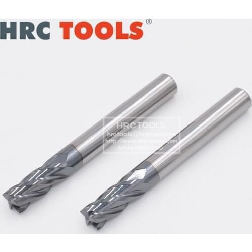 1pcs HRC45 4Flutes Coating TiAIN Solid Carbide Endmill Bits 4mm 8mm 10mm CNC Milling Cutter for Engineering Using
