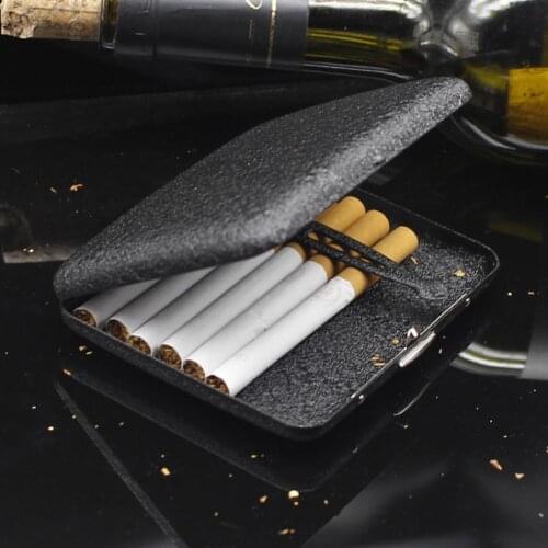 Metal Cigarette Case Moisture Proof Cigarette Storage Container Matte Cigarette Box For Men Women Stainless Steel