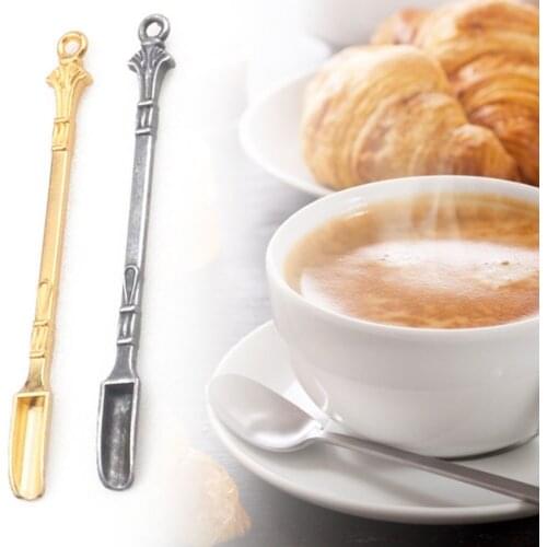 Stainless Steel Mini Scoop Gold Spoon Stir In Coffee Or Tea Sniffer Smell Flavor Gold Ornament Of Novel Design Tableware