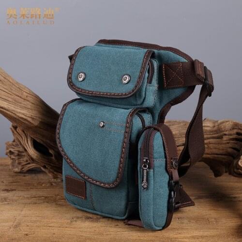 New fashion men casual waist bag Fanny pack waterproof canvas waist packs Military leg bag travel Motorcycle thigh bag 4 colors