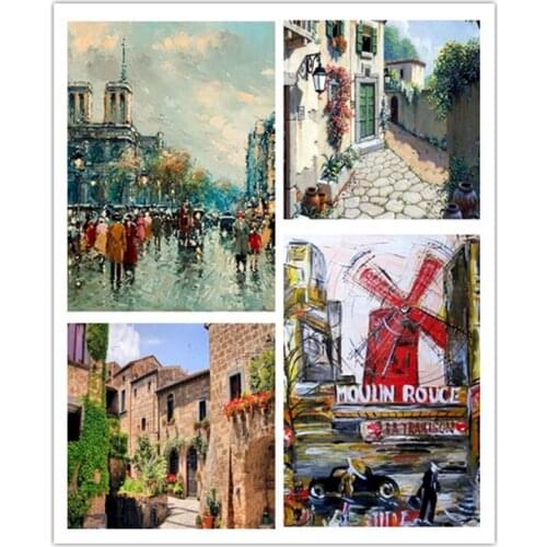 Frame Diy Oil Painting By Numbers landscape 40x50cm Frame On Canvas Handmade DIY Pictures Home Decoration