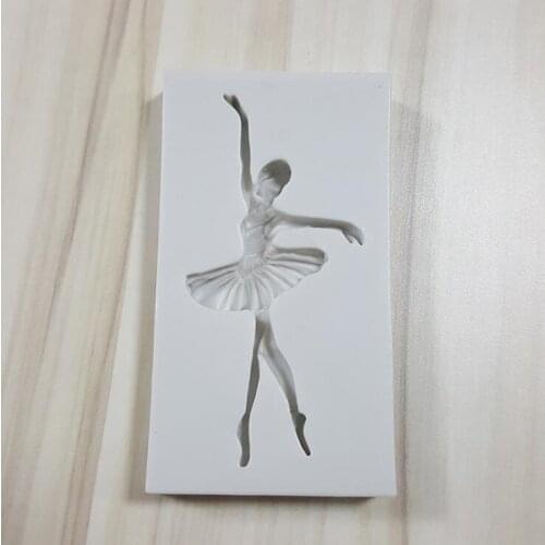 2019 New ballerina girl liquid silicone mold fondant clay clay cake decoration tools
