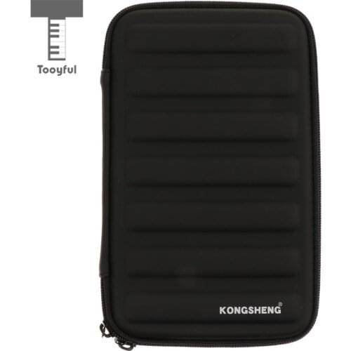 Tooyful Portable EVA 10 Holes Harmonica Storage Case Bag Mouth Organ Box Container Black - Hold 7pcs Harmonicas