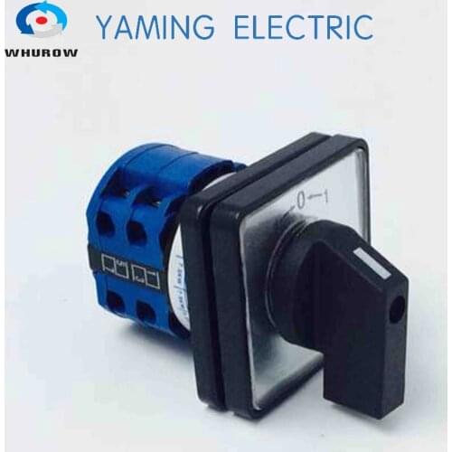 Rotary switch YMW26-20/2B automatic reset changeover cam switch 2 poles 20A two phases 8 terminals sliver point contacts