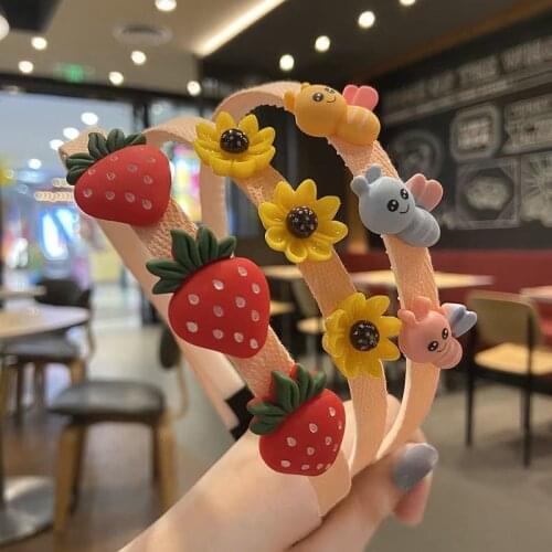 6 Pieces Girls Headbands with Teeth Cute Flower Hairband Pink Plastic Headband for Girls Kids Children Teens