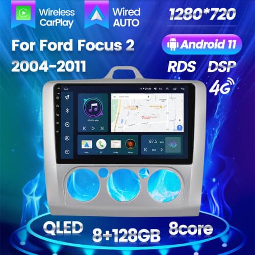 RDS 2GB+32GB Android 11 Autoradio For ford focus 2 3 Mk2 Mk3 2004 2005 2006 2007 2008 2009 2011 wifi swc Gps navigation 2 din