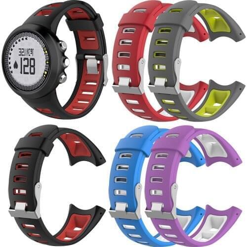 Mens Universal Dual Color Silicone Watch Band Watch Strap Wristband For SUUNTO Quest M1 M2 M4 M5 M Series Smart Watch