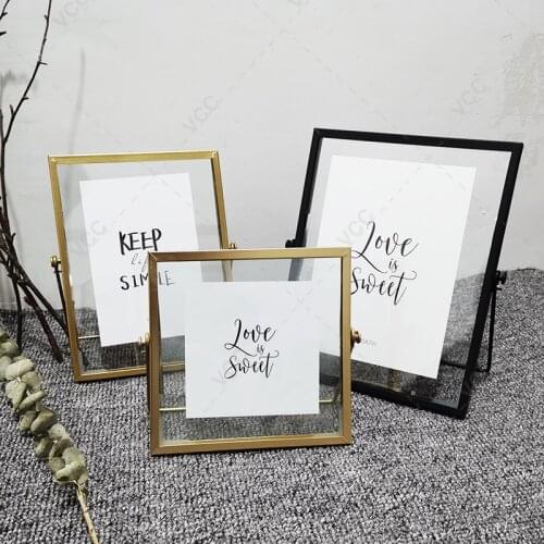 Nordic Metal Painting Picture Poster Frame Wall Photo Cube Frame Baby Family Photo DIY Plant Specimen Photo Frame