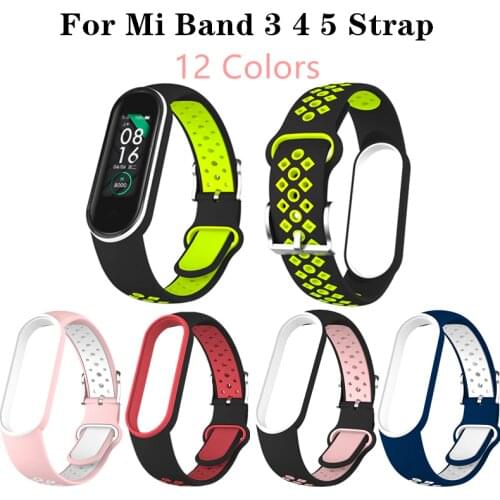 For Xiaomi Mi Band 5 4 3 Sport Strap Replacement Wristband MiBand 3 4 band5 Bracelet Wrist Strap for xiaomi Mi Band 4 5 3