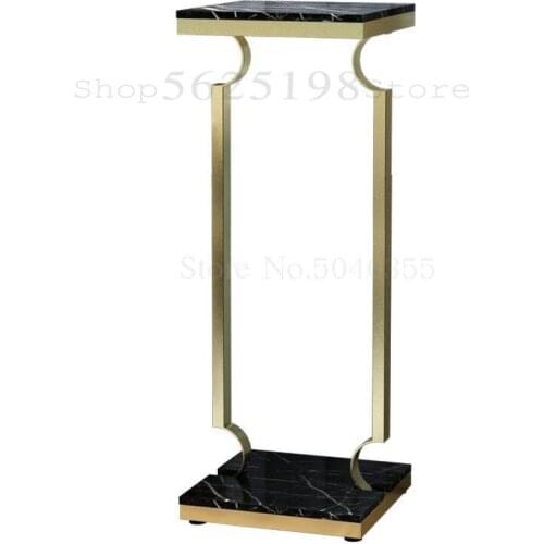 Light luxury modern display flower stand indoor flower several living room decoration wrought iron flower shelf Nordic marble