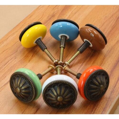 Vintage Ceramic Handles and Knobs Kids Room Cabinet Handle and Knobs