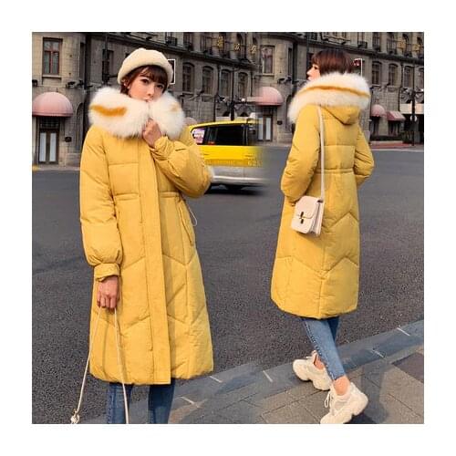2021 new autumn and winter womens jacket loose cotton long coat