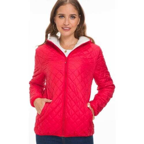 Women parka coat S-2XL plus size tops hooded short paragraph jacket autumn winter new long sleeve leisure warmth clothing JD596