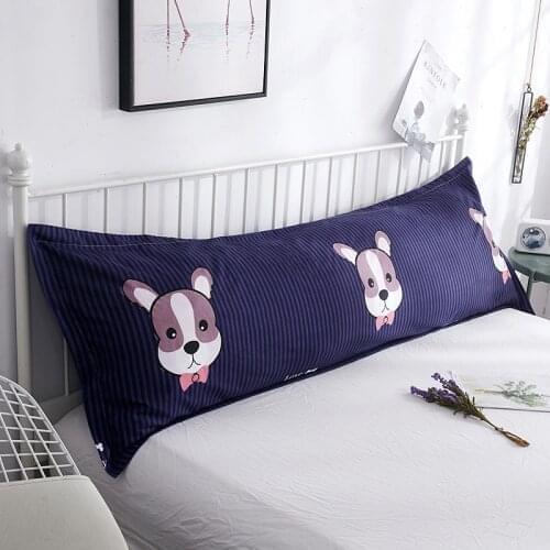 1.2/1.5/1.8 Meter Cartoon Long Twin Bedding Pillowcase Cotton Pillows Case Geometric Print Pillow Cover Couple Bedding Sets