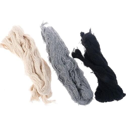 1pcs 2m Halloween Gauze Decoration Super-Size Creepy Cloth Gray Black White Party Supplies roving grid Halloween gauze