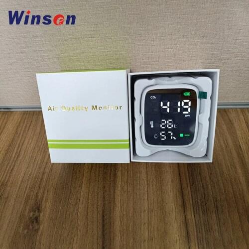 1pc Indoor CO2 Detector Classroom CO2 Monitor Temperature Humidity Tester Restaurants CO2 Detection Concentration Alarm
