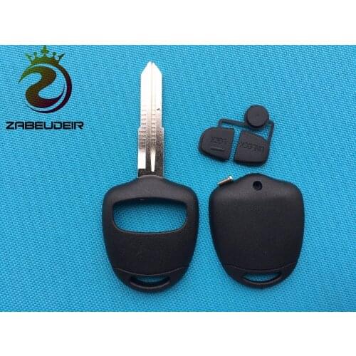1pcs of new replacement key case uncut left blade For Mitsubishi 2 button remote key shell blank cover no logo
