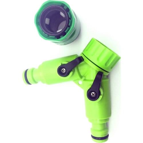 1pcs Garden Sprinkler Hose Connector Y Splitter Way Valve Adapter Quick Connector 3/4 '' And 16mm Quick Connector Fittings